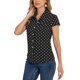 thumbnail image 4 of INSPIRE CHIC Camisetas Vintage de Manga Corta para Mujer de Regreso a Clases Camisa de Lunares con Botones XS Negro, 4 of 6