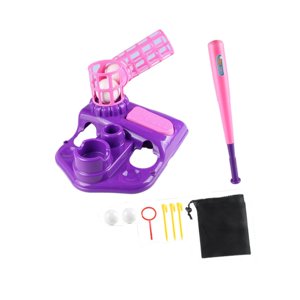 Bothyi - Máquina De Lanzamiento De Batte Con 4 Softbolas Y Bate Para Niños Violet De 3 A 5 Años