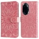 thumbnail image 2 of Funda tipo cartera FOXDOCK para Honor 100 Pro , diseño girasol en relieve, cuero PU, cierre magnético, soporte y tarjetero, 2 of 5