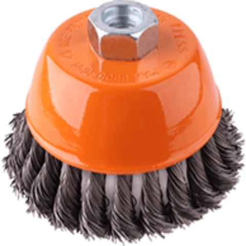 Grata Copa Acero Trenzado 4'' - Calibre De 0,5 Mm - Toma M14 - Hela