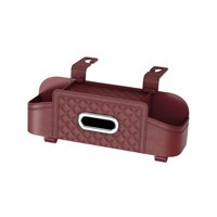 Magideal - Organizador Para Asiento Trasero De Coche, Caja De Almacenamiento Multifuncional, Accesorios Interiores De Coche, Decoración Interior Con 2 Portavasos , Rojo
