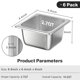 thumbnail image 2 of Bandejas para hotel OSTBA tamaño 1/6, 15 x 16 cm, acero inoxidable, paquete de 6, 2 of 7