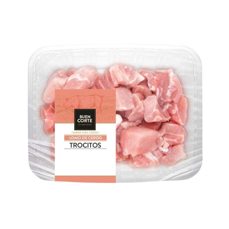 Lomo De Cerdo Trocitos 320 g El Buen Corte