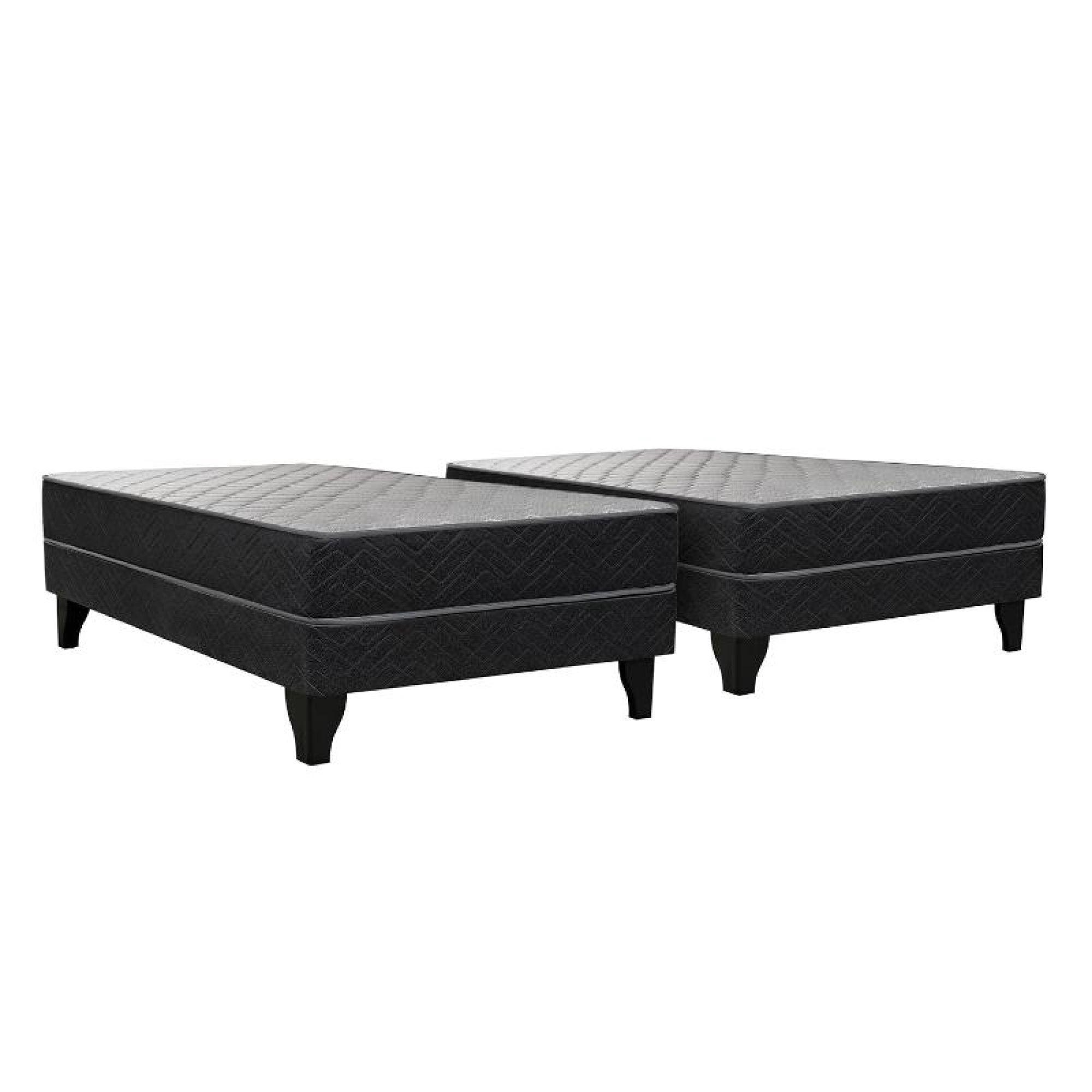 Cama Europea Apolo Black 1 Plaza Base Normal
