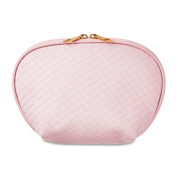 Neceser Cosmético Walmart Rosa Nylon Doble Cierre Impermeable