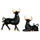 thumbnail image 3 of 1 Par De Estatua De Vaca, Escultura De Toro, Animal, Para Escritorio, Decoración Del Hogar, Negro, 3 of 5