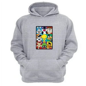 Genérico - Polerón Canguro Dibujos Animados Lt Gris Claro Talla Xs Unisex