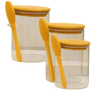 Disparo - Set 3 Frasco Contenedor Hermetico 550Ml 12Cm Redondo Cuchara