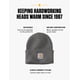 thumbnail image 2 of Gorro Carhartt de punto con puños para hombre Coal Heather, 2 of 6