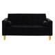 thumbnail image 1 of Sofa Retro 3 Cuerpos Felpa 01 Negro, 1 of 5