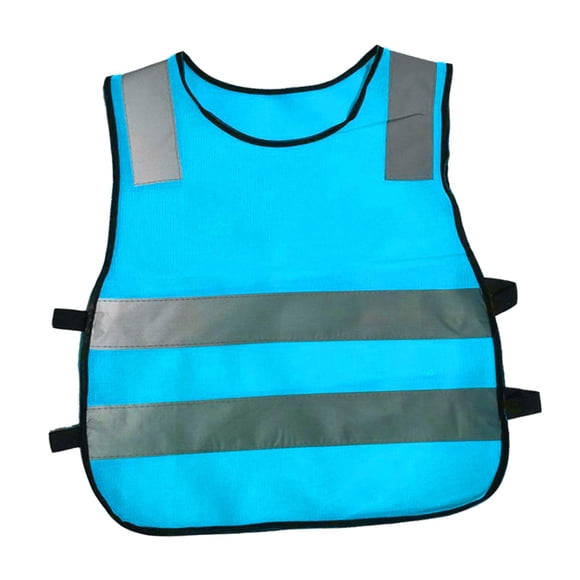Hi Vis Chaleco Reflectante De Seguridad Para Niños Chaleco De Tráfico Trabajo Ciclismo Ropa Azul