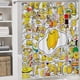 thumbnail image 5 of Gudetama huevo perezoso-theme 4-Piece Shower Curtain Set with Rugs, Waterproof Bathroom Decor Set Includes Bath Mat, U-Shaped Rug, Toilet Lid Cover and Curtain with Hooks, 5 of 6