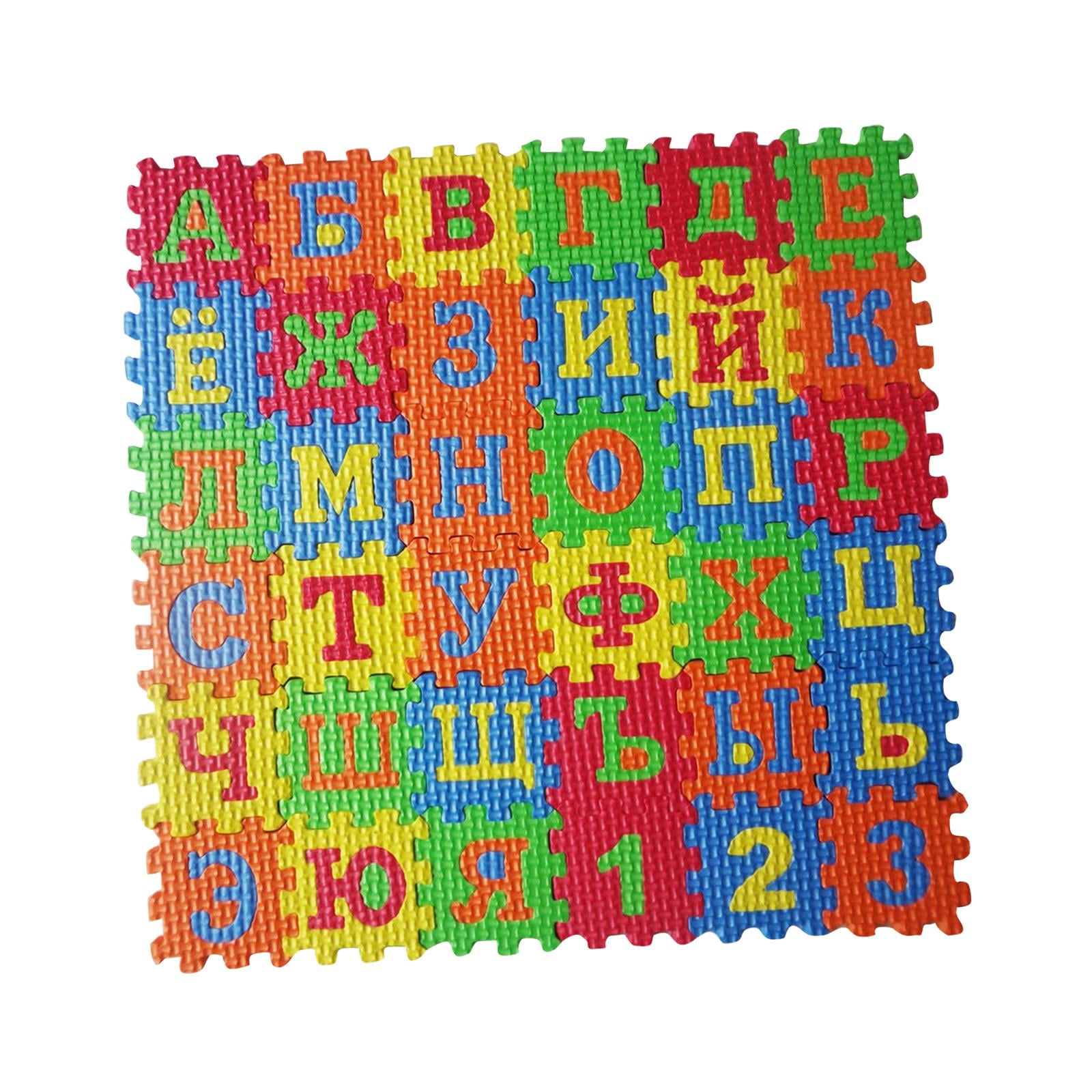 Bothyi - Alfombra De Juego De Suelo De Espuma Eva, Minialfombra Gruesa Con Alfabeto Ruso Para Ventana Salediza