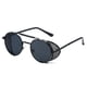 thumbnail image 2 of Gafas de sol Steampunk para hombre y mujer, con protección lateral, redondas, estilo vintage Steampunk, 2 of 8
