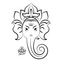 Rienda Libre Graphics - Decomural Ganesha Elephant Ws-15490
