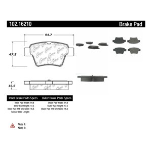 Pastillas Freno Para Auto C-Tek 102.16210