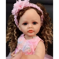 Genérico - Muñeca Realista Bebé De 55 Cm 100% Silicon Con Vestido Y Accesorios