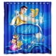 thumbnail image 1 of Cortina de ducha con diseño de zapatos de cristal de Cenicienta, juego de cortina de baño con ganchos, tamaño 60 x 72 pulgadas, 1 of 3