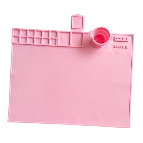 Bothyi - Tapete De Silicona Para Manualidades, Mantel Individual De Silicona, Tapete De Silicona Reutilizable Para Fundición De Resina, Color Rosa