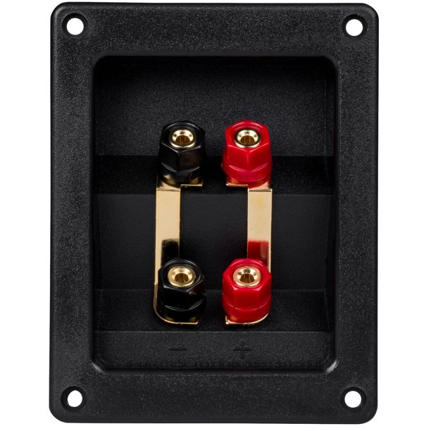 Cable de altavoz con terminal de encuadernación en forma de copa, Banana Jack Parts Express, chapado en oro, biamplificador