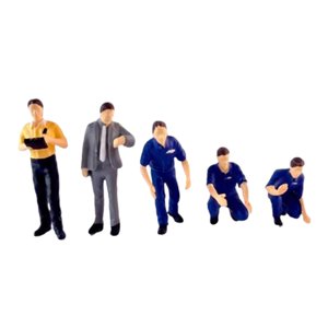 Magideal - 5Pcs Diorama Pintado De Resina De Resina En Miniatura Modelo De Colecciones De Personas Callejeras Para La Decoración De La Casa De Muñecas Micro Pais Estilo B