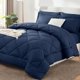 thumbnail image 1 of Juego de edredón CozyLux King con sábanas, 7 piezas, azul marino, 1 of 8