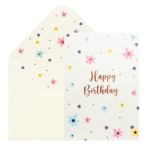 Tarjeta de cumpleaños CHRIZ.Z 13 cm x 18 cm Floral Vacía