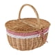 thumbnail image 2 of Cesta De Mimbre Para Picnic, Cesta De Mimbre Para Almacenamiento, Para Fiestas De Acampada En La Playa, Peque?a, Roja Y Blanca, 2 of 5