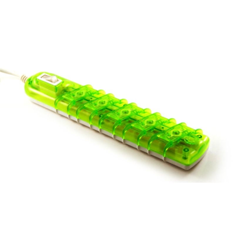 Rema - Alargadorcon Interruptor 5 Posiciones 3 Metros Blanco/Verde