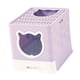 thumbnail image 1 of Caja De Arena Para Gatos Con Capucha, Orinal Para Mascotas, Caja De Arena Para Gatos, Contenedor, Caja De Arena Para Gatos Grande, Color Morado, 1 of 5