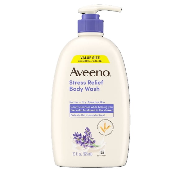 Jabón Líquido Aveeno Stress Relief Avena Lavanda 975 mL