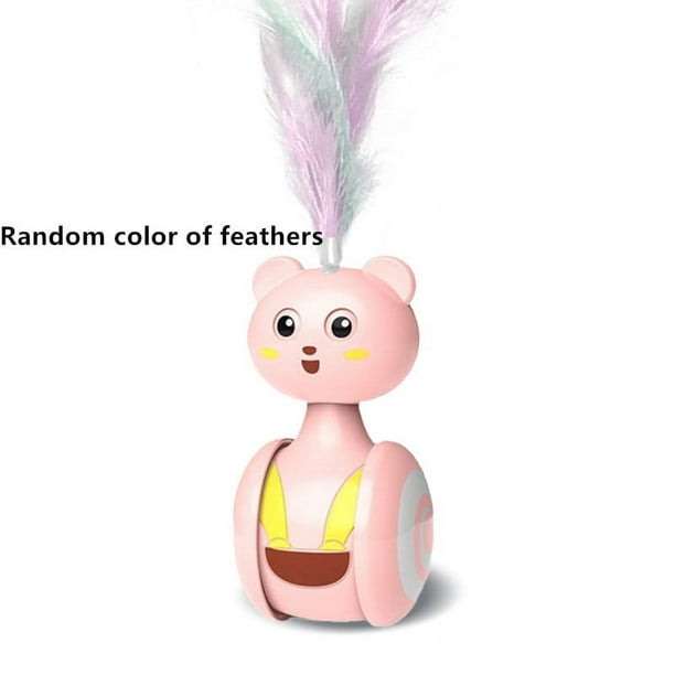 Funny Cat Toys Self Hi Cat Toy Ball Funny Tumbler Cat Catch Ball Colorful Feather Cat Stick
