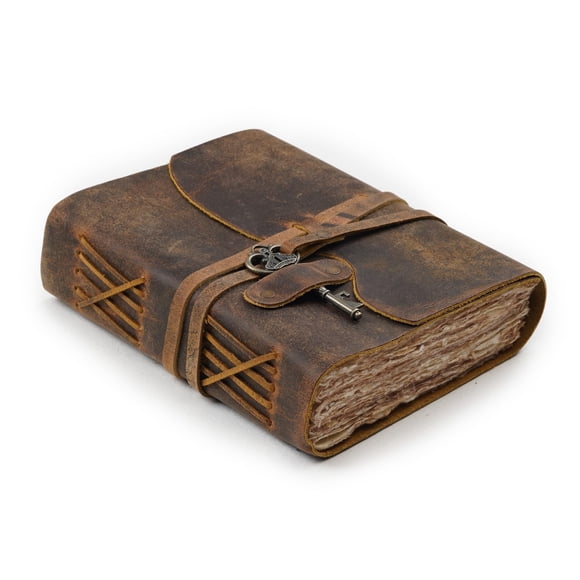Diario De Piel Vintage A5 Marrón Capuchino
