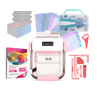 We R Memory Keepers - Kit Encuadernadora Cinch Rosada + Ojetilladora E Insumos
