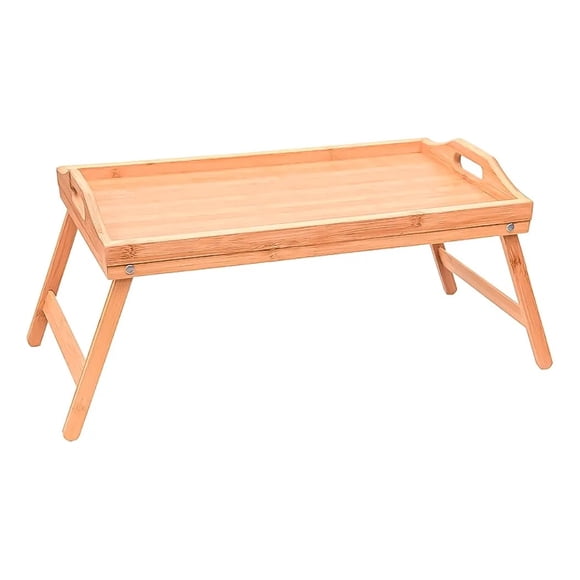 Mesa Bandeja Plegable Desayuno Bambú Para Cama y Sofá