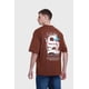 thumbnail image 3 of Polera Hombre Doble Print Texto Chocolate, 3 of 4