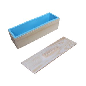 Bothyi - Molde Rectangular De Silicona Con Forma De Caja De Madera, Molde Para Jabón De Silicona Para Manualidades Diy, Color Azul