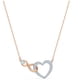 thumbnail image 1 of Collar Swarovski Infinity Heart White Mixed Metal Finish, 1 of 2