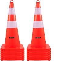 Traffic Cones Vevor De Pvc Naranja De 28 Pulgadas Con Collares Reflectantes