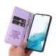 thumbnail image 2 of Funda Billetera de Cuero para Samsung Galaxy S23 con Tarjetero y Soporte - Tapa Magnética Morado, 2 of 6