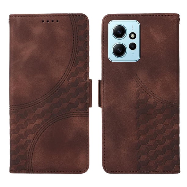 Carcasa FOXDOCK Xiaomi Redmi Note 12 4G de cuero PU, diseño acolchado clásico, protección contra caídas y rayones