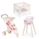 thumbnail image 1 of Muñeca LullaBaby realista de 35 cm con parque infantil, trona y cochecito, 1 of 9