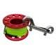 thumbnail image 4 of Carrete de buceo con carrete para dedo con clips de acero inoxidable de doble punta 15m rojo, 4 of 5