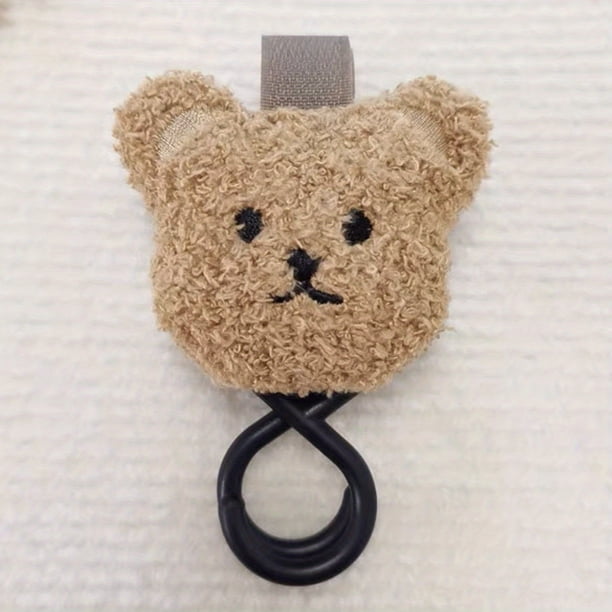Cute Bear Velcro Hook, Baby Stroller Universal Accessories Hook, Going Out Mommy Handbag Hook, Baby Stroller Hook, Multifunctional