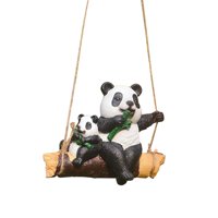 Magideal - Columpio Colgante Estatua De Animal Adorno Al Aire Libre Para Accesorios De Patio Amplia Aplicación Impermeable Regalo De Inauguración Decorativo Pint , Panda