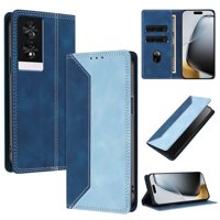 Funda Foxdock Para Tcl 40 Nxtpaper 4G De Cuero Premium Bicolor Con Ranuras Rfid, Carcasa Tipo Billetera Antigolpes Y Soporte Plegable