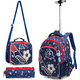 thumbnail image 1 of 18 Inch School Wheeled Backpack for Boys Girls Travel Rolling Backpack 18 inch School Trolley Bag Set Lunch Bag and Pencil Case, 1 of 3