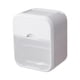thumbnail image 2 of Caja de almacenamiento de papel higiénico, portarrollos de papel con estante para teléfono, dispensador multifunción de baño, decoración de baño de blanco, 2 of 5