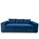 thumbnail image 2 of Sofa Praga 3 Cuerpos Felpa Azul, 2 of 4