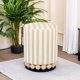 thumbnail image 5 of Otoman Tov Furniture Dex de lino a rayas beige, 5 of 8